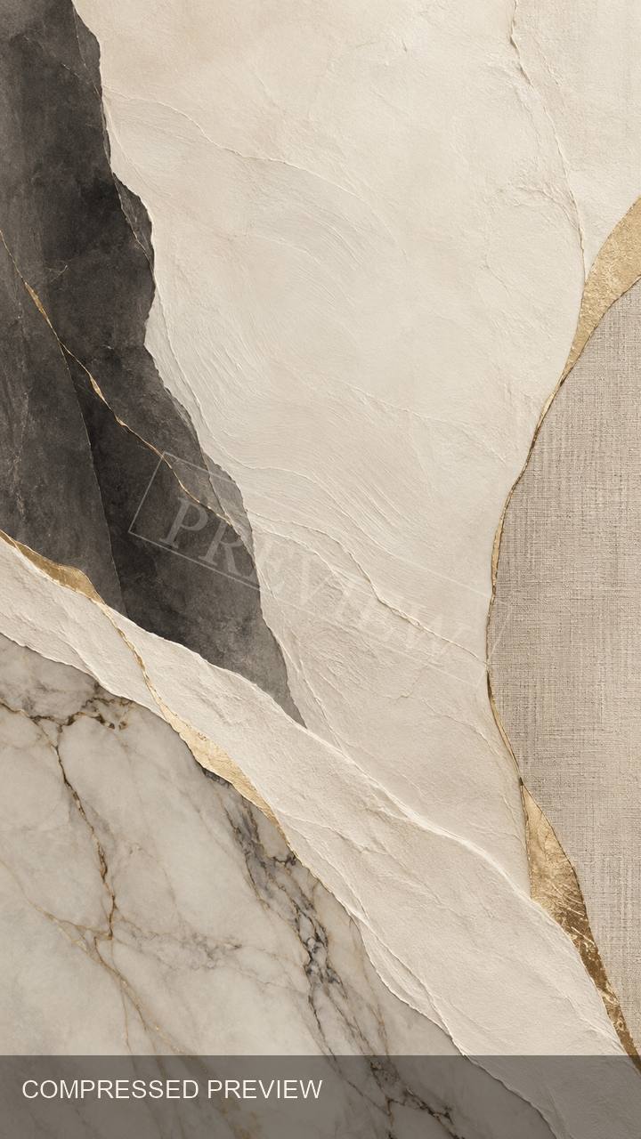 Compressed preview of a quiet luxury marble and linen wallpaper